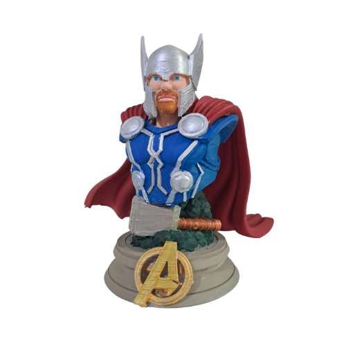 Busto do Thor pintado a mão